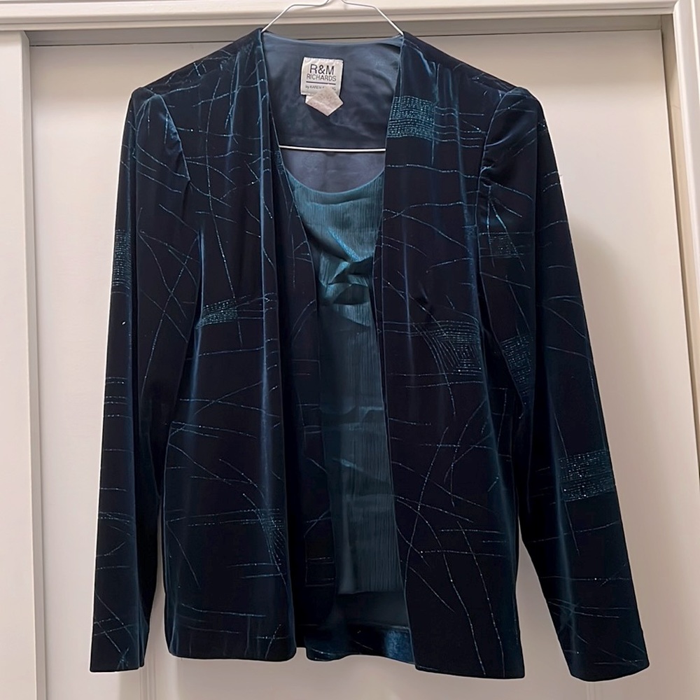 R&M Richards Velour Pant Suit Set